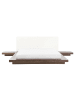 Beliani Doppelbett ZEN in Braun/Weiß - (W) 308 x (H) 86 x (L) 229 cm