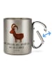 Mr. & Mrs. Panda Tasse Sternzeichen Steinbock mit Spruch in Silber
