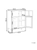 Beliani Vitrine ESHOLT in Beige - (W) 80 x (H) 102 x (L) 40 cm