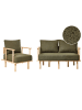 Beliani 2-tlg Sitzgruppe ASKER in Grün/Braun