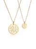 Elli Halskette 925 Sterling Silber Lebensblume in Gold