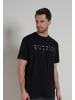 Bugatti T-Shirt Palermo in schwarz-dunkel-uni