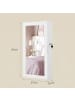 SONGMICS Schmuckschrank in Weiße-Greige - (B)37 x (H)67 x (T)10 cm