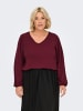 ONLY Carmakoma Bluse in Tawny Port