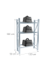 relaxdays Reifenregal in Silber - (B)120 x (H)180 x (T)50 cm