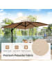 COSTWAY Sonnenschirm rechteckig 250 cm in Beige
