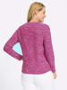 Sieh an! Rundhals-Pullover in magenta-meliert