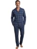 NORMANN Single-Jersey Schlafanzug in blau