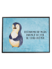 Mr. & Mrs. Panda Schreibtischunterlage Pinguin Diät mit Spruch in Eisblau