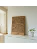 UNUS Kork Wandbild Weltkarte 61x41 cm Pinnwand aus Naturkork in Braun
