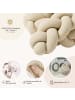 nordic coast company  Bettschlange geflochten weicher Waffelstoff Baumwolle Beige