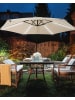 Beliani Ampelschirm CORVAL in Beige/Grau - (W) 285 x (H) 270 x (L) 285 cm