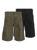 Jack & Jones 2er-Pack Cargo Shorts in Black