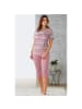REDBEST Single-Jersey Schlafanzug in rosé/grau