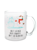 Mr. & Mrs. Panda Tee Tasse Einhorn Schneemann mit Spruch in Transparent