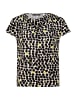 Betty Barclay Printshirt mit Wasserfallausschnitt in Beige/Schwarz