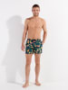 HOM Badeshorts Flamingo Beach Boxer in navy print