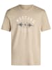 Mustang T-Shirt Basic Print Tee in Beige