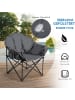 COSTWAY Campingstuhl faltbar gepolstert bis zu 200kg in Grau