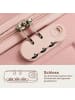ABRIHOME 5er Koffer Set M-L-XL mit 4 Rollen und Schloss, Rosa