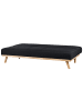 Beliani 3-Sitzer Sofa FROYA in Schwarz/Braun - (W) 183 x (H) 80 x (L) 80 cm