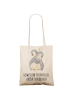 Mr. & Mrs. Panda Tragetasche Schwestern Liebe mit Spruch in Creme