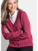GOLDNER Eleganter Cardigan mit V-Ausschnitt in pink