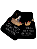 Mr. & Mrs. Panda Fußmatte Auto Pinguin Angelboot mit Spruch in Schwarz