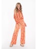 IZIA Women Pants in orange multicolor