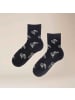 Kunert Socken Ajour Flowers Blumenmuster in Black