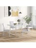 HOMCOM Esszimmerstühle-41L x 50B x 91H cm-Weiß