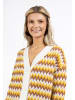 usha FESTIVAL Damen Strickjacke Mit Knöpfen in Senf Mehrfarbig