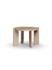 Feldmann-Wohnen Couchtisch Travertino Wildeiche gebleicht 66 / 66 / 42cm