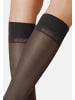 Kunert Feinkniestrümpfe Satin Look 40 weicher Bund in Black