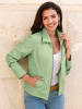 Sieh an! Lederimitat-Jacke in eucalyptus