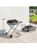 Outsunny Faltbarer Gasgrill in Schwarz 109L x 55B x 89H cm