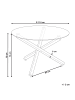 Beliani Esszimmertisch BUTLER in Gold/Transparent - (W) 110 x (H) 75 x (L) 110 cm