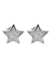 Adeliás Kinder Ohrstecker Stern aus 925 Silber mit Zirkonia in silber