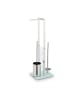 relaxdays WC Garnitur in Silber - (B)24 x (H)64,5 x (T)18 cm