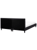 Beliani Doppelbett FITOU in Schwarz/Dunkler Holzfarbton - (W) 190 x (H) 87 x (L) 214 cm