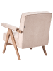 Beliani Sessel EVJE in Beige/Braun - (W) 70 x (H) 81 x (L) 72 cm