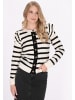 DreiMaster Vintage Damen Cardigan in Schwarz Weiss Streifen
