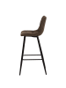 home24 home24 Barstuhl aus Textil im Industrial-Stil (2er-Set) in Braun