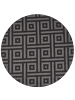 Beliani Outdoorteppich AJMER in Schwarz/Grau - (W) 160 x (L) 160 cm