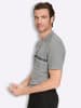 WITT WEIDEN Kurzarm-Poloshirt in grau-meliert