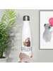Mr. & Mrs. Panda Edelstahl Trinkflasche Pinguin Winter Pommes mi... in Weiß