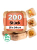 Gourmet Maxx Backpapier-Schalen für Heißluft-Fritteusen 200er-Set 20x20x4,5cm braun Braun