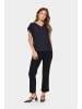 SAINT TROPEZ Kurzarm-Bluse BrianaSZ Gerade Passform in Night Sky