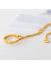 Divasya Vergoldete Halskette mit Ring Inhale Exhale - (L)60cm