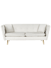 Beliani 3-Sitzer Sofa FREDERICA in Weiß/Gold - (W) 200 x (H) 77 x (L) 80 cm
